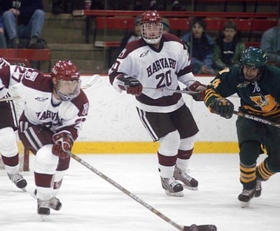 Cover image for M. Hockey Barely Holds on in Game 1