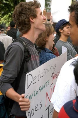 Cover image for Students Protest Ashcroft at Talk