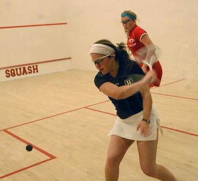Cover image for Women's Squash Upset by Rival Trinity