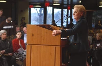 Cover image for Albright Calls for Diplomacy in Iraq