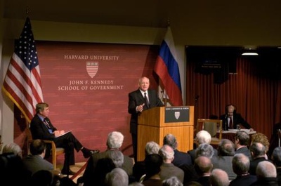 Cover image for Gorbachev Defends Putin’s Leadership