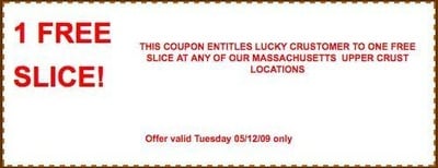 Cover image for Free Slice of Pizza at Upper Crust