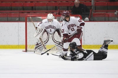Cover image for Bellamy Shines as Harvard Bests Dartmouth