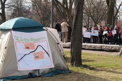 Cover image for Activists Sleep Out To Support Clean Energy