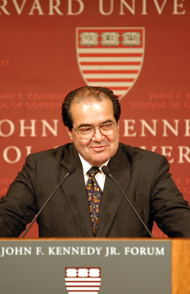 Antonin G. Scalia speaks on November 18, 1992 in this Crimson file photo.  Scalia graduated magna cum laude from Harvard Law School in 1960, and is currently an Associate Justice of the Supreme Court of the United States.