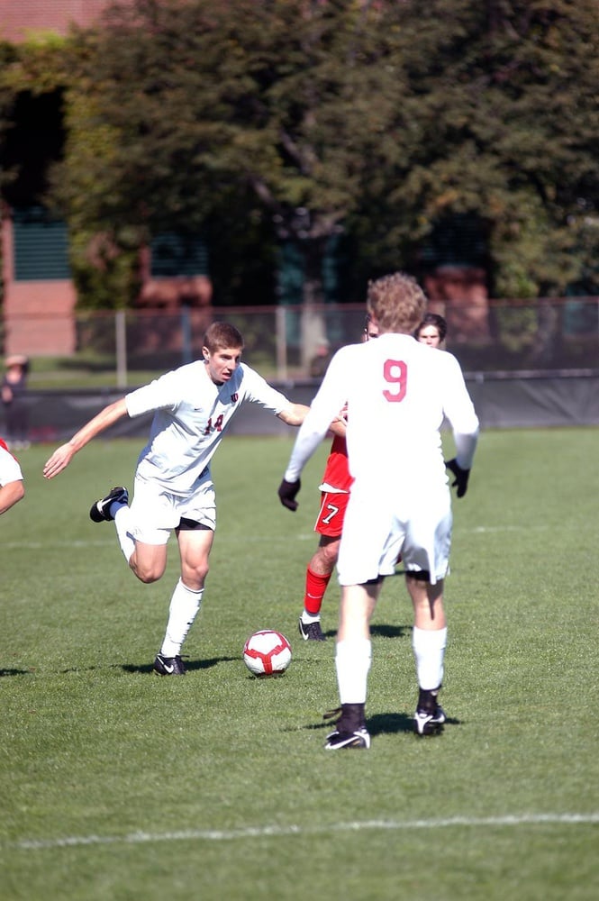 Freshman Kyle Henderson, shown here in earlier action against Cornell, and the Crimson will be on the road in search of a win against the No. 15 Brown Bears. The night game will set up a tense matchup between the Ivy League’s two top teams and may boost one team’s chances of winning the title.