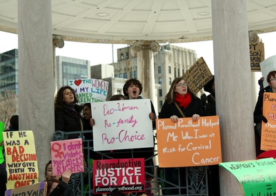 Cover image for Students Join Walk For Choice, Protest For Abortion Rights