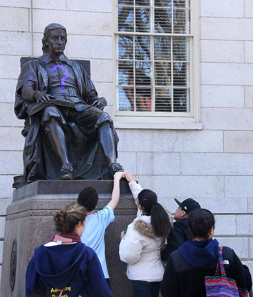 A day in the life of John Harvard is filled with excited tourists blissfully oblivious to the true John Harvard student tradition.