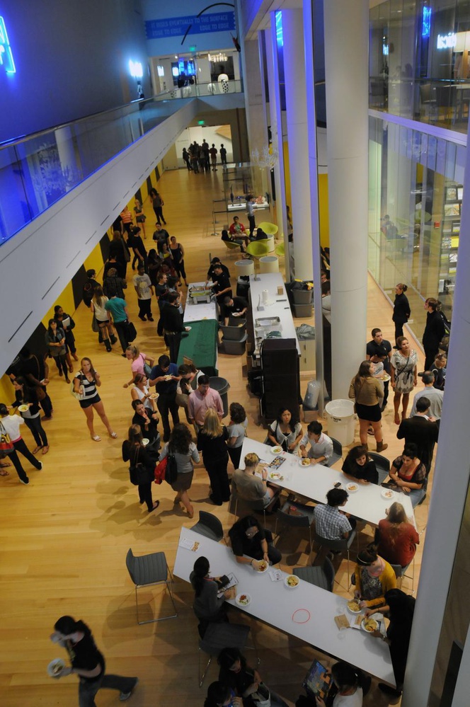 Hundreds of students from across the Boston area enjoy free food, hula hooping, a DJ and free prizes at the Museum of Fine Arts College Night.