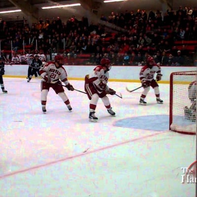 Cover image for Harvard Hockey Beats Yale 4-3