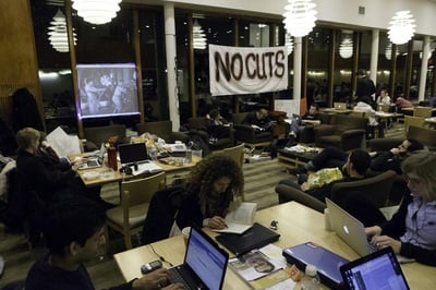 Cover image for Occupy Harvard Protesters Remain in Lamont Cafe