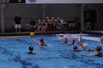 Cover image for Women's Water Polo Drops 4 of 5 in California
