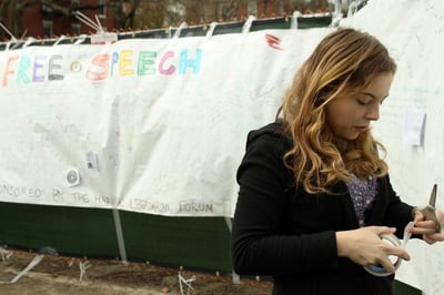 Cover image for Harvard Libertarian Forum Builds Free Speech Wall