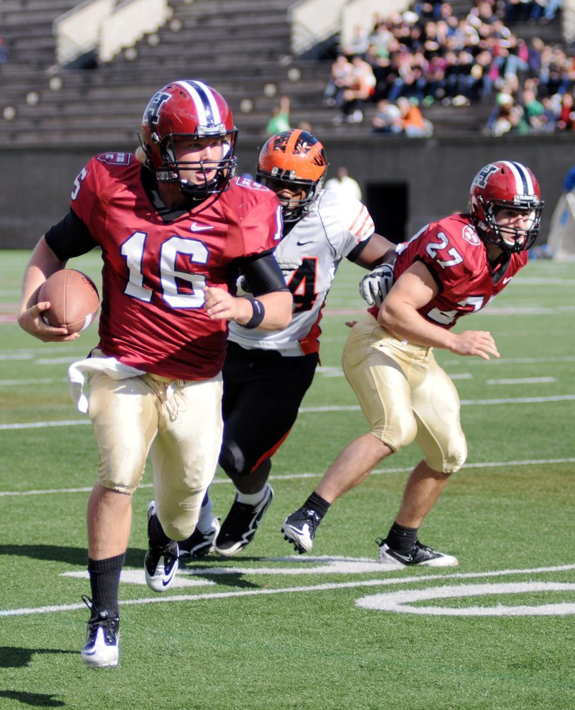 After missing weeks two through five with a hamstring injury, Collier Winters exploded in his week-six return, throwing for 403 yards and five touchdowns in the Harvard football team’s win over Princeton. On the year, Winters completed a program-record 68.6 percent of his passes.
