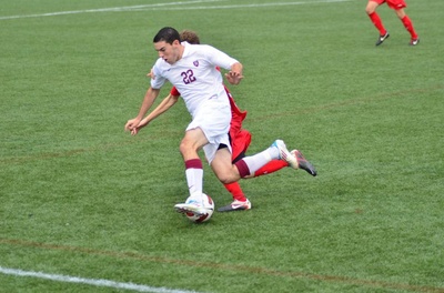 Cover image for Men's Soccer Loses Spring Game Against Boston University