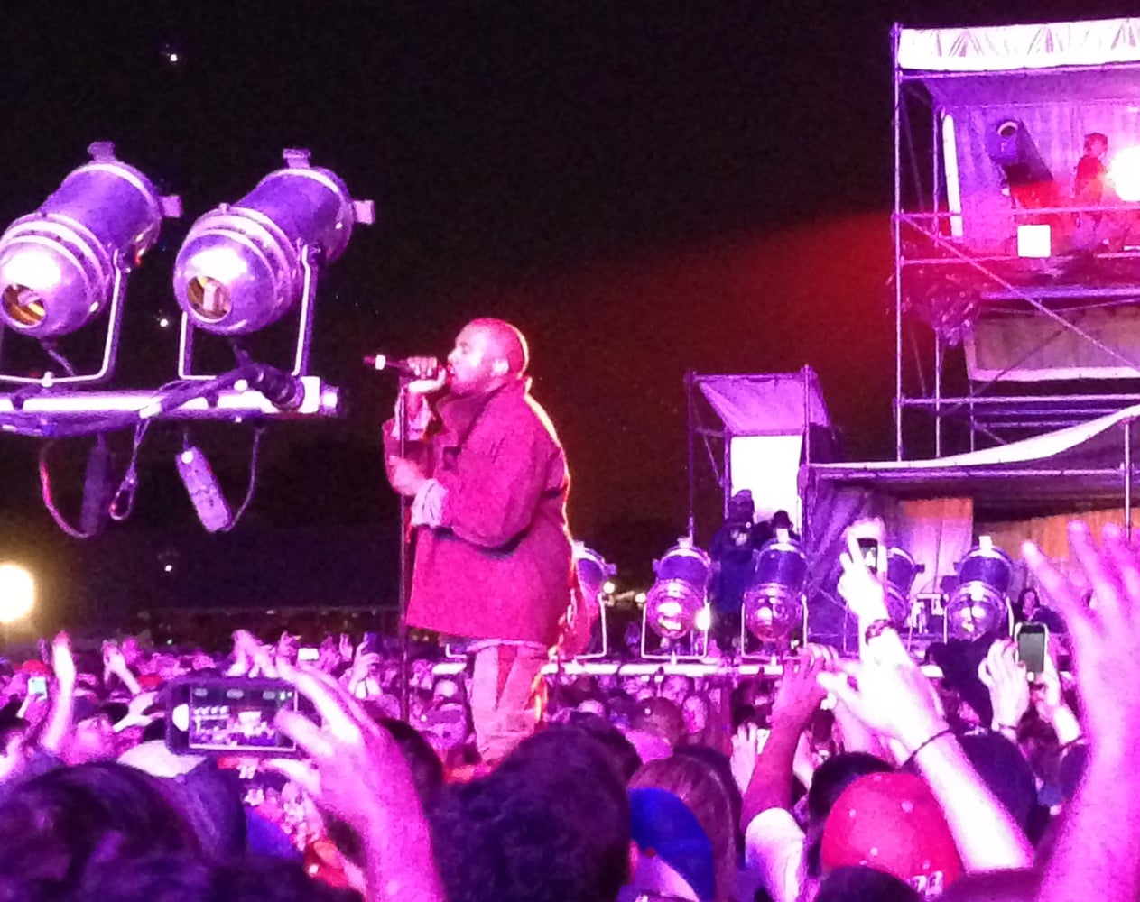 Kanye West rocked Governors Ball with songs from his just-released album "Yeezus," opening with a feral rendition of "Black Skinhead."
