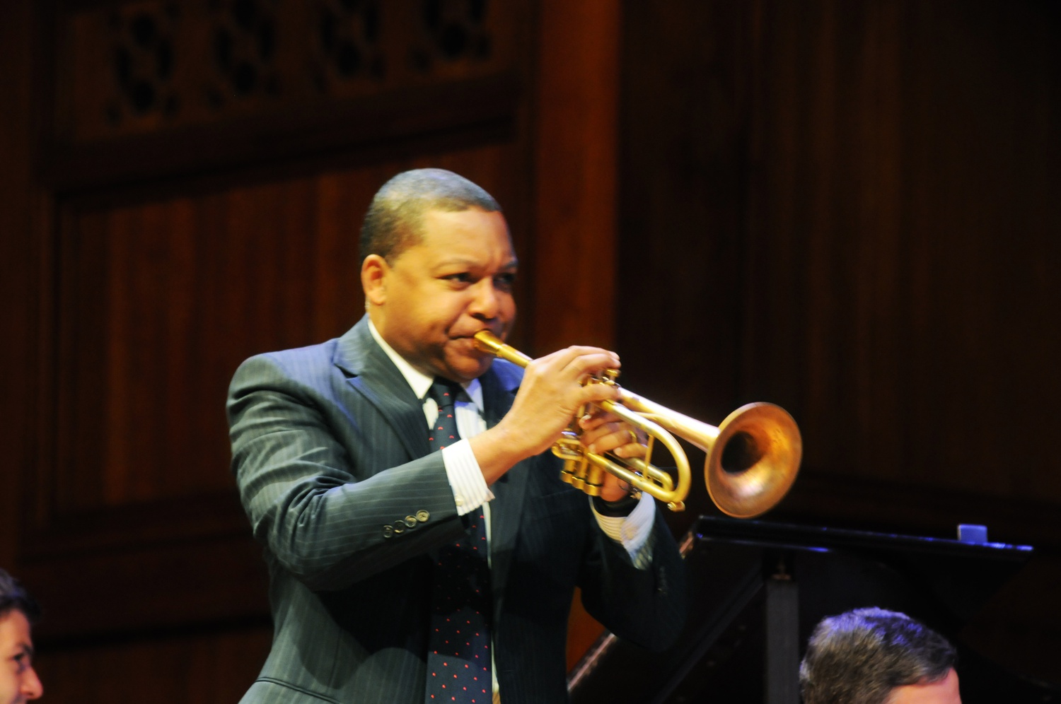 Trumpeter and composer, Wynton Marsalis plays in Sanders Theater on September 26. Marsalis is the Artistic Director of Jazz at Lincoln Center in New York City. 