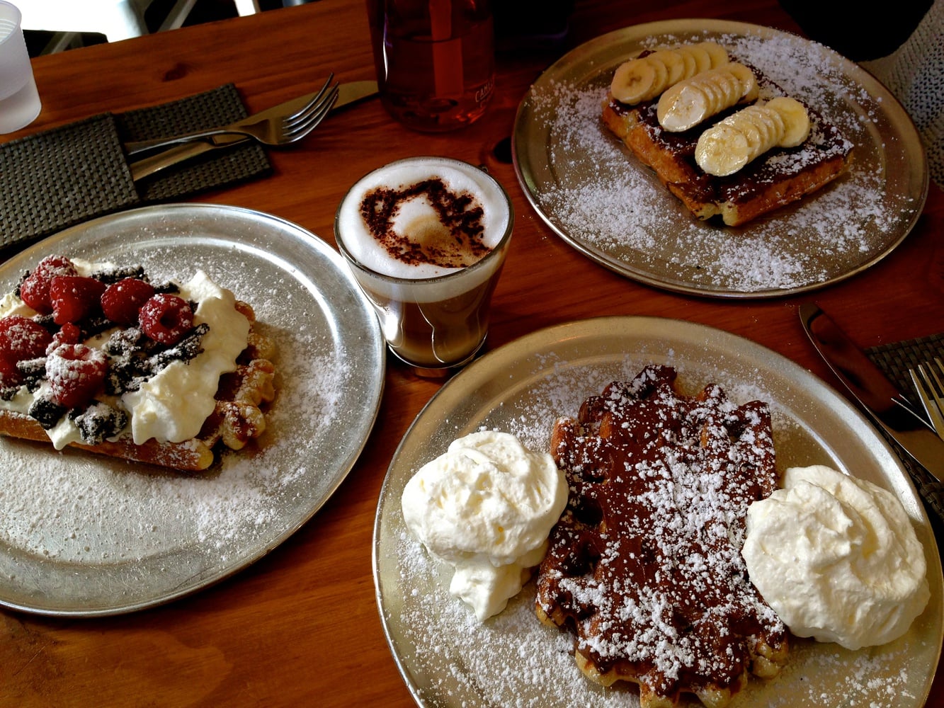 Just a sampling of the waffles found at Zinneken's. 