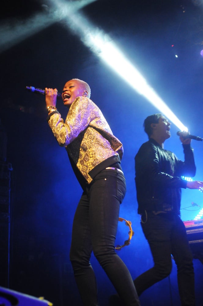 Noelle Scaggs sings with Fitz and the Tantrums at the House of Blues in Boston on October 28 while on their Bright Futures Tour. Capital Cities opened the show. 