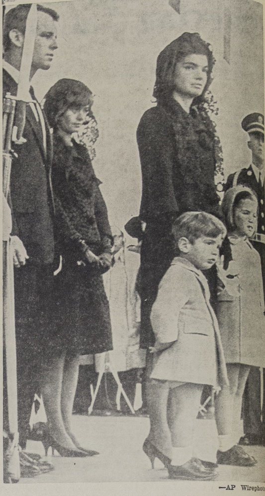 Robert F. Kennedy '48, the President's brother, and Jacqueline Kennedy, his wife, wait to join a funerary procession at the U.S. Capitol in this Associated Press photograph, which ran on the second page of the Monday, November 25, 1963, issue of The Crimson.