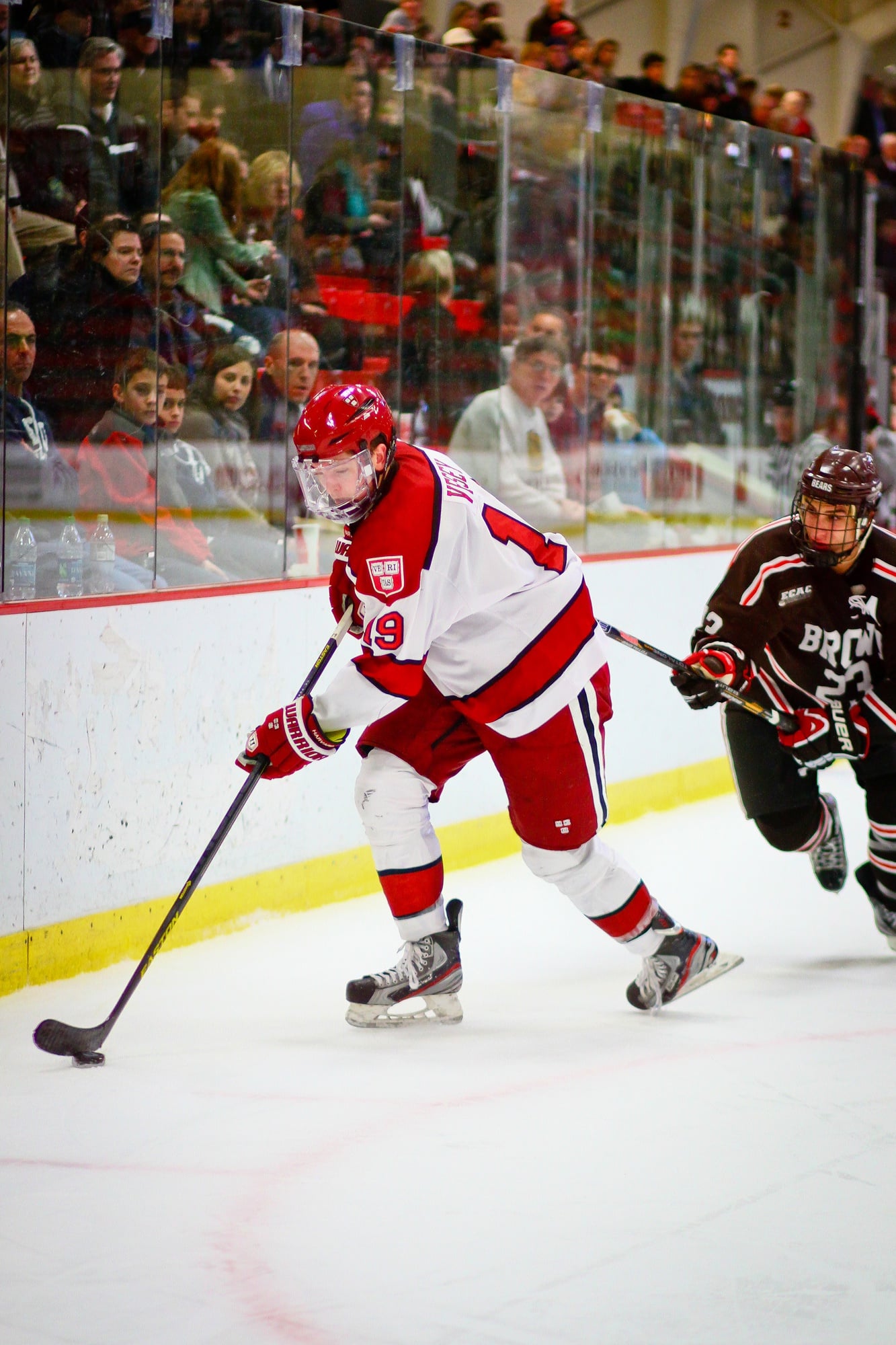 Sophomore forward Jimmy Vesey was the sole player to score for Harvard in a Crimson loss, 2-1, to Dartmouth on Saturday in Hanover, N.H. Vesey ties classmate Kyle Criscuolo to lead the tea, in goals this season, with seven to his name, and adds in two assists.