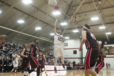 Cover image for Men's Basketball Overcomes Lackluster Shooting, Defeats Brown, 52-45