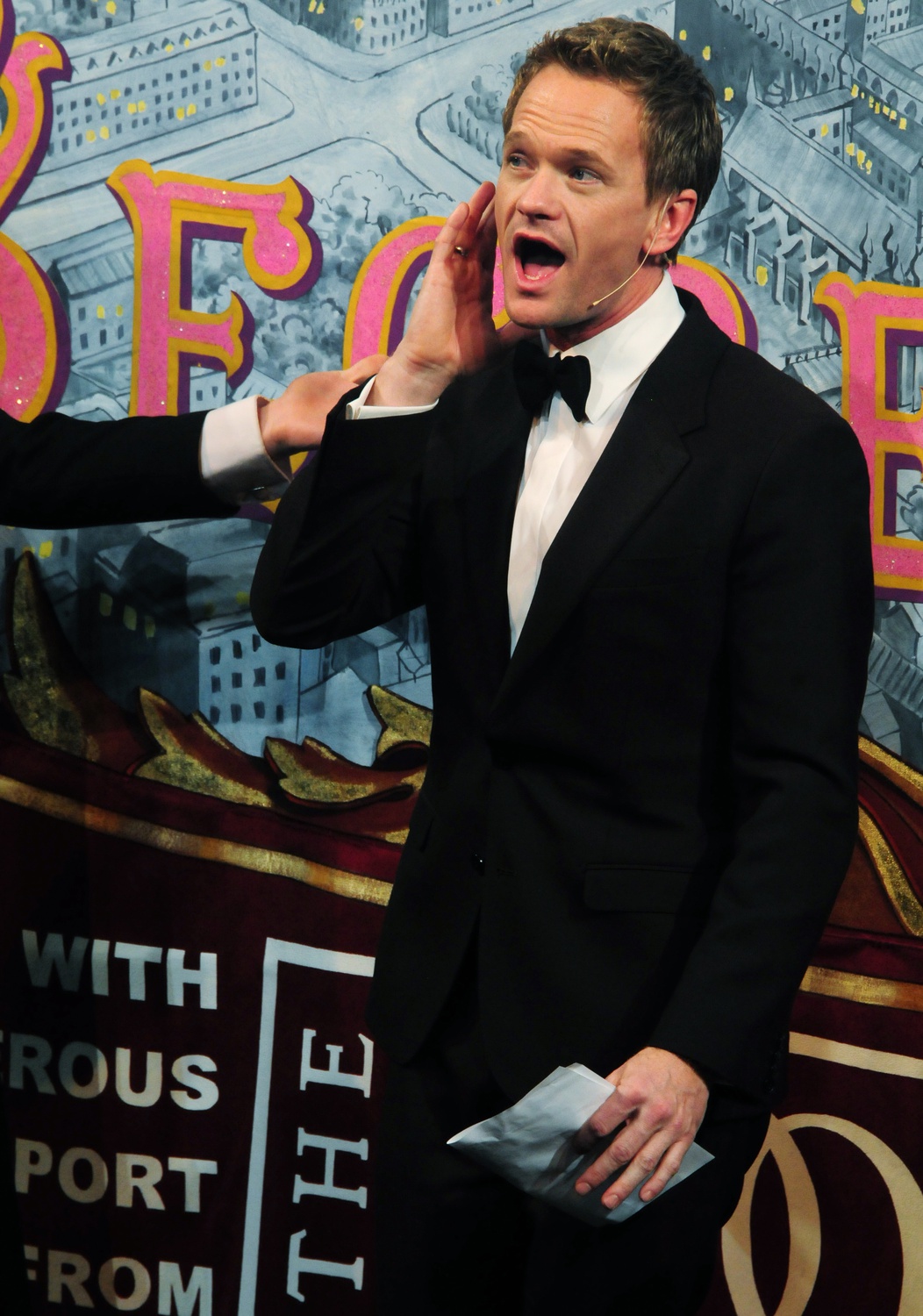 Neil Patrick Harris, acclaimed actor, producer, and director, accepts the Pudding Pot for the 2014 Hasty Pudding Theatricals’ Man of the Year on Friday.  