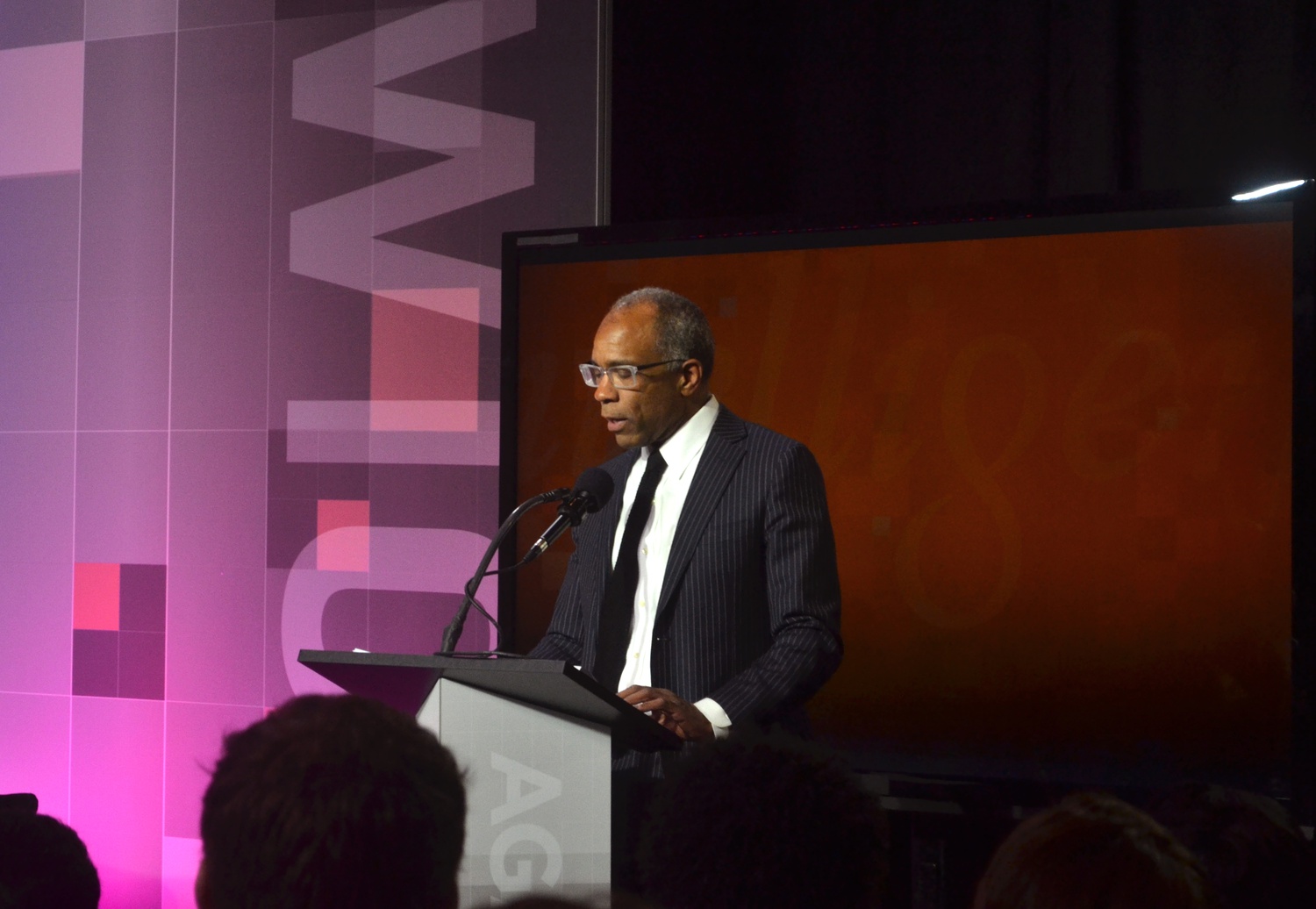 Randall L. Kennedy, professor of law at Harvard Law School speaks of the benefits of affirmative action on campuses on Thursday Feb. 27.  