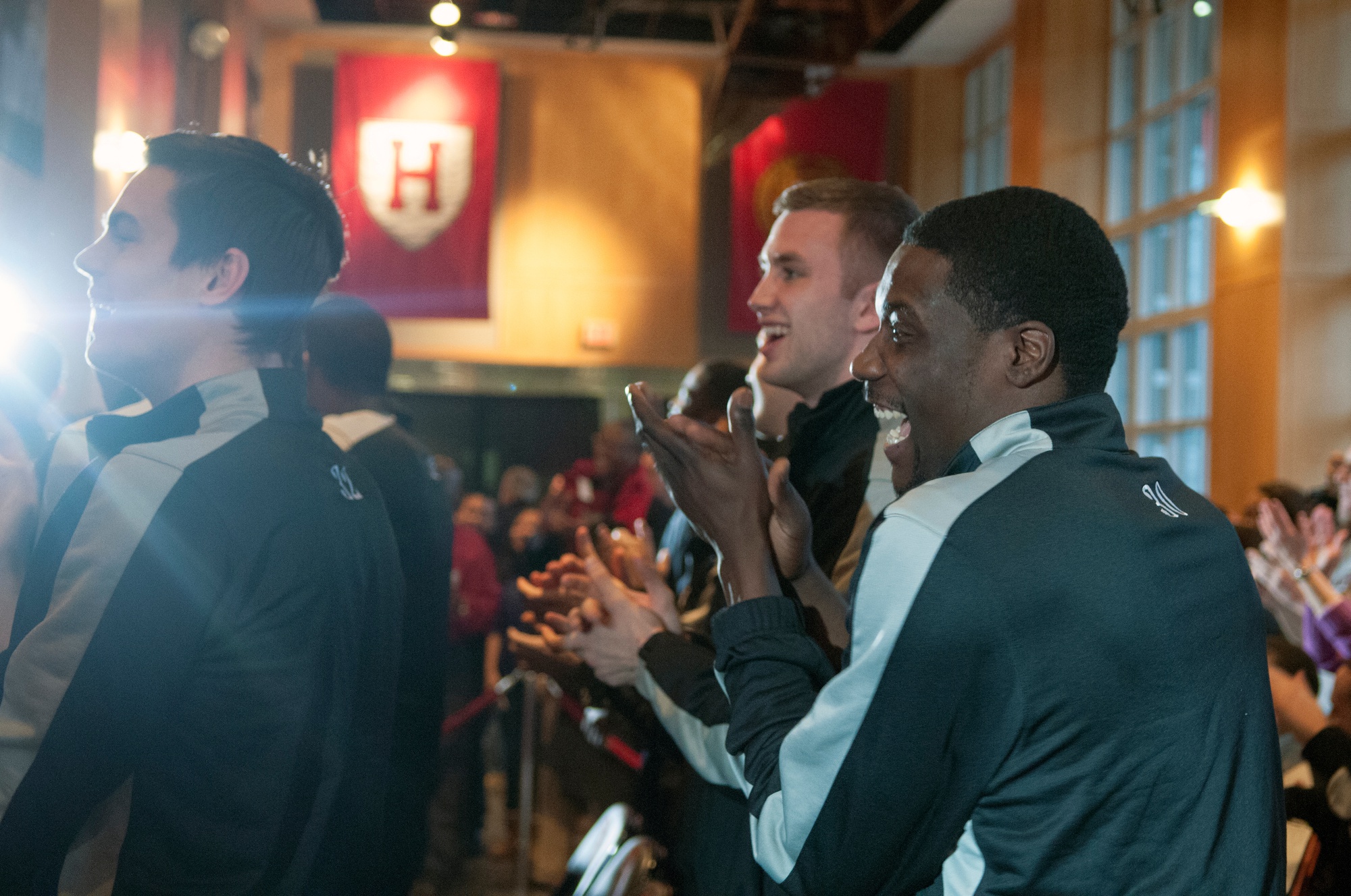 Pictured above on Selection Sunday, the Crimson men's basketball team is ready for its second-round game against Cincinnati. 