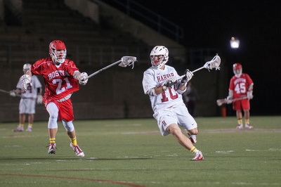 Cover image for Men's Lacrosse Tops BU, 14-9, in Final Nonconference Game