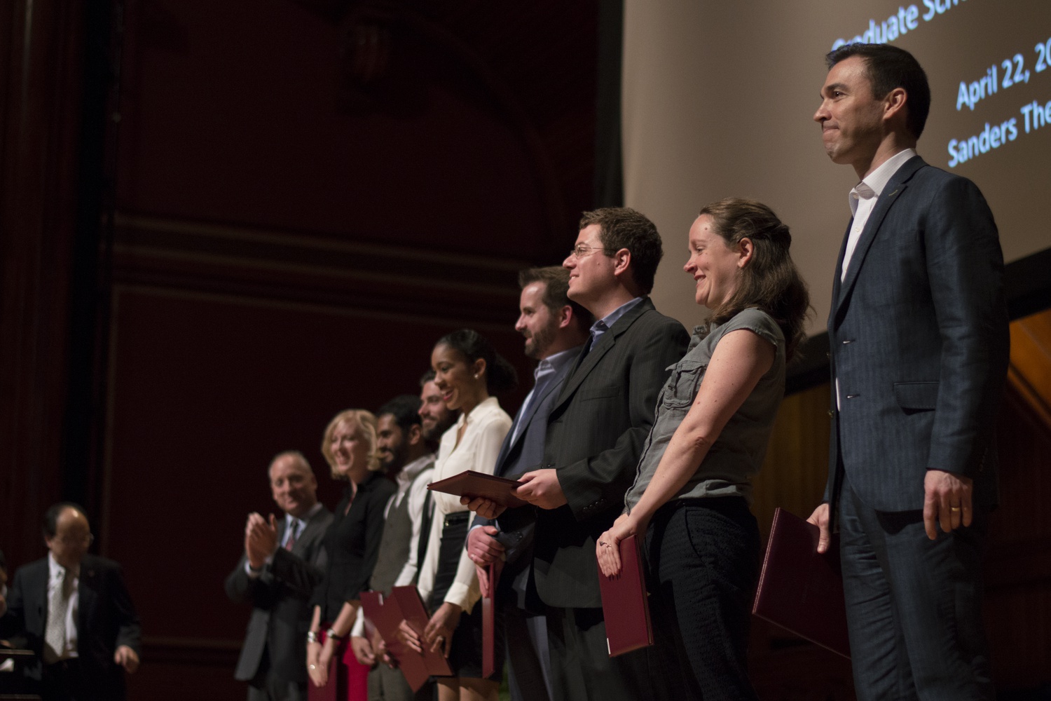 The Harvard Horizons Symposium recognized and celebrated the innovations, talents and original ideas of eight PhD students in Sanders Theater on Tuesday afternoon. 