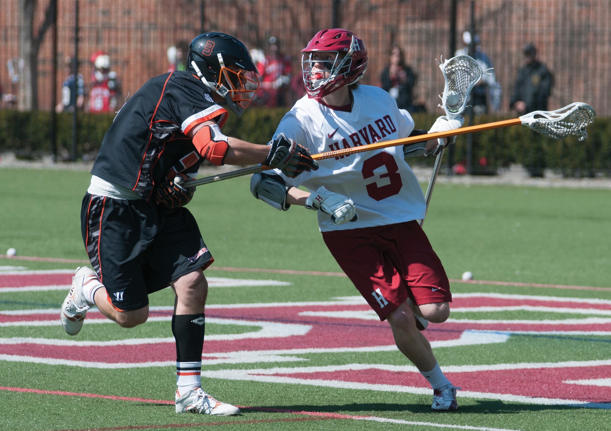 Sophomore Devin Dwyer, shown above in previous action, was key in the Crimson’s victory over Quinnipiac on Tuesday afternoon. Harvard’s leading scorer contributed a fourth-quarter score, plus five assists. Dwyer has 14 points in three games this  season.