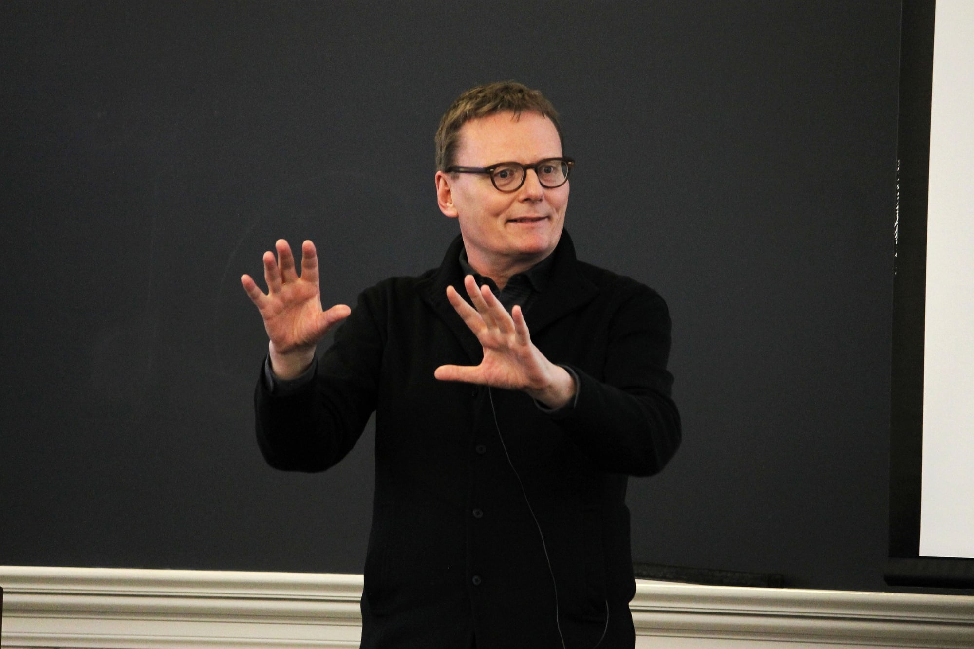 James Robinson, professor of Government, speaks about his book, "Why Nations Fail" at the Innovation for Greece Conference sponsored by the Harvard College Hellenic Society on Saturday.
