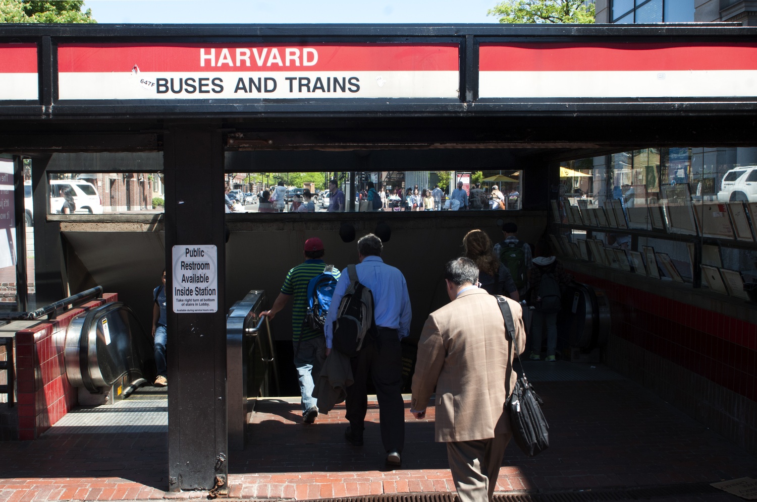 The Harvard Square T-Station in 2014.