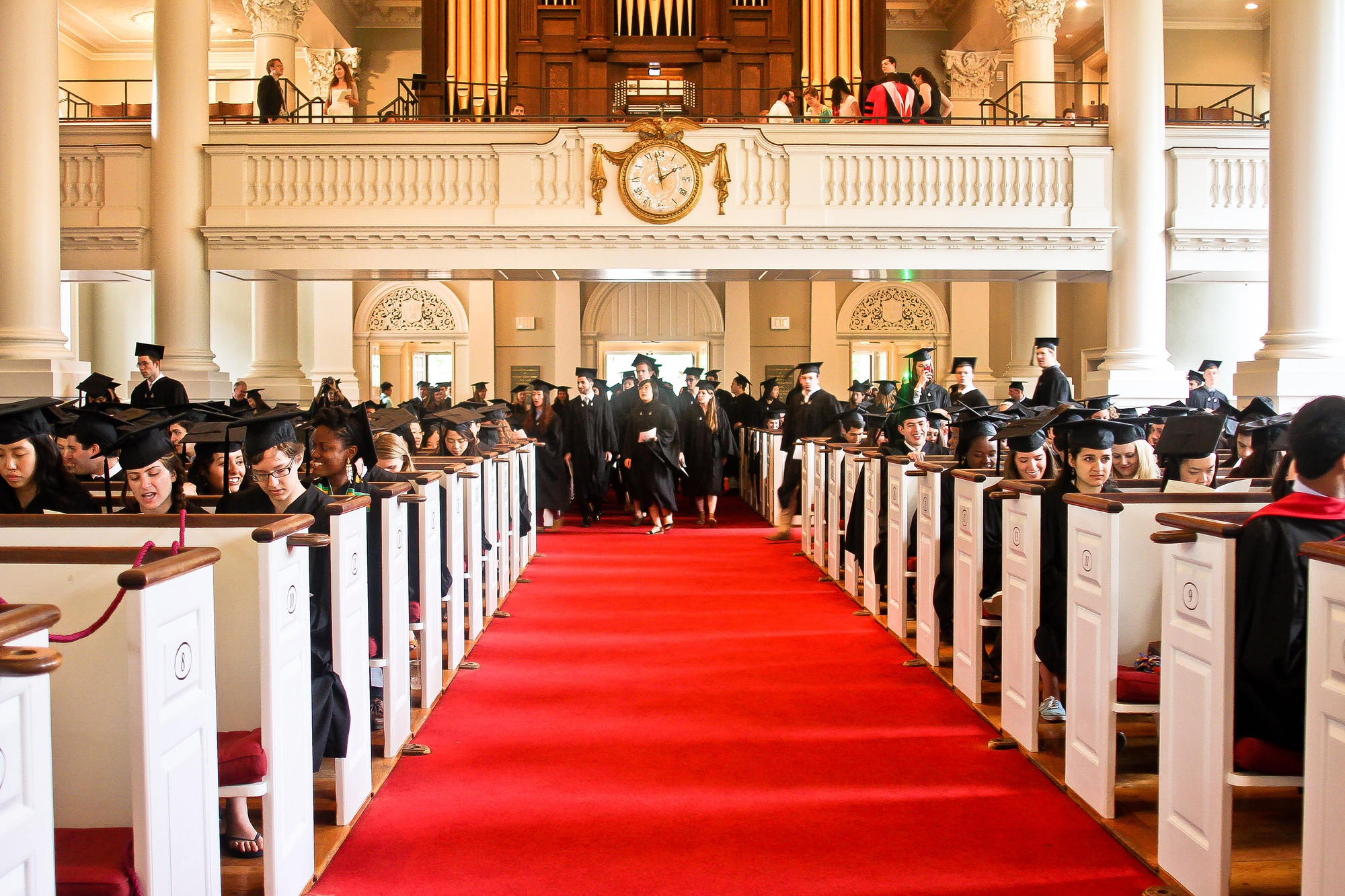 The Class of 2014 filed into Memorial Church on Tuesday afternoon for the Baccalaureate Service, following a procession that originated in the Old Yard.