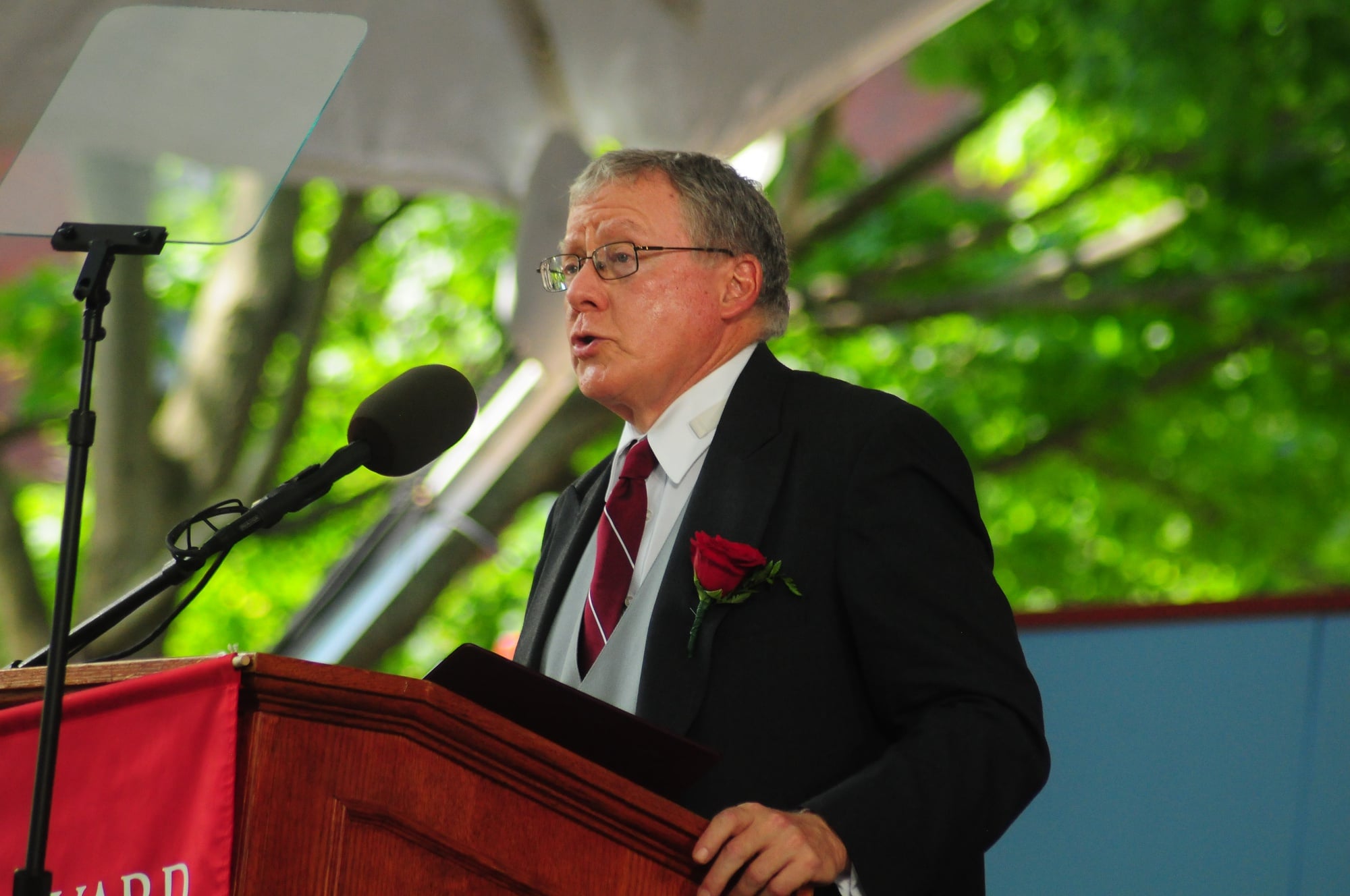 University Treasurer James F. Rothenberg ’68, pictured at Commencement in 2013, will step down from his post in July 2014.