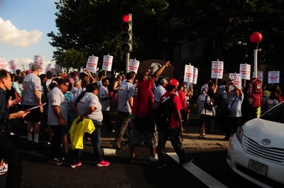 Cover image for Protest Outside the Doubletree Hotel