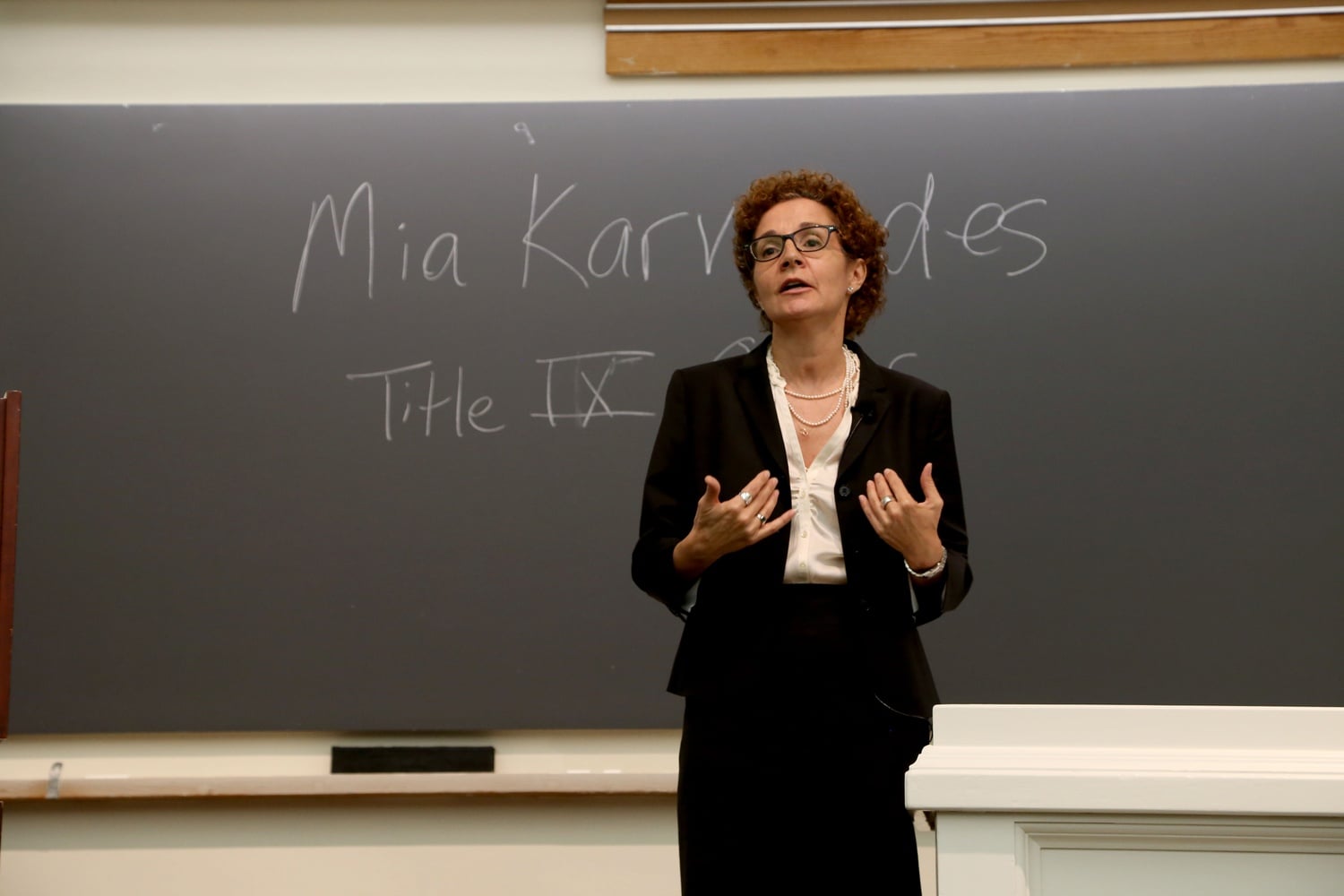 Title IX Officer Mia Karvonides oversees the central Office for Sexual and Gender-Based Dispute Resolution.