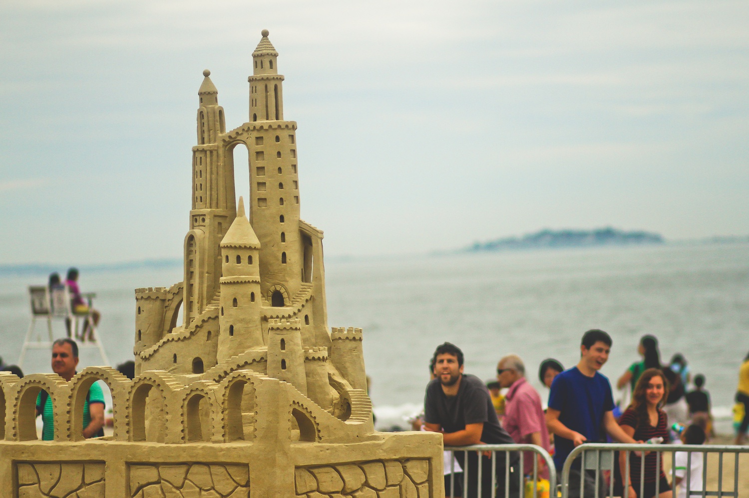 A sand castle stands at the annual Revere Beach National Sand Sculpting Festival, which lasted from July 18th to July 20th. The Festival attracted a wide variety of locals and tourists throughout the weekend.