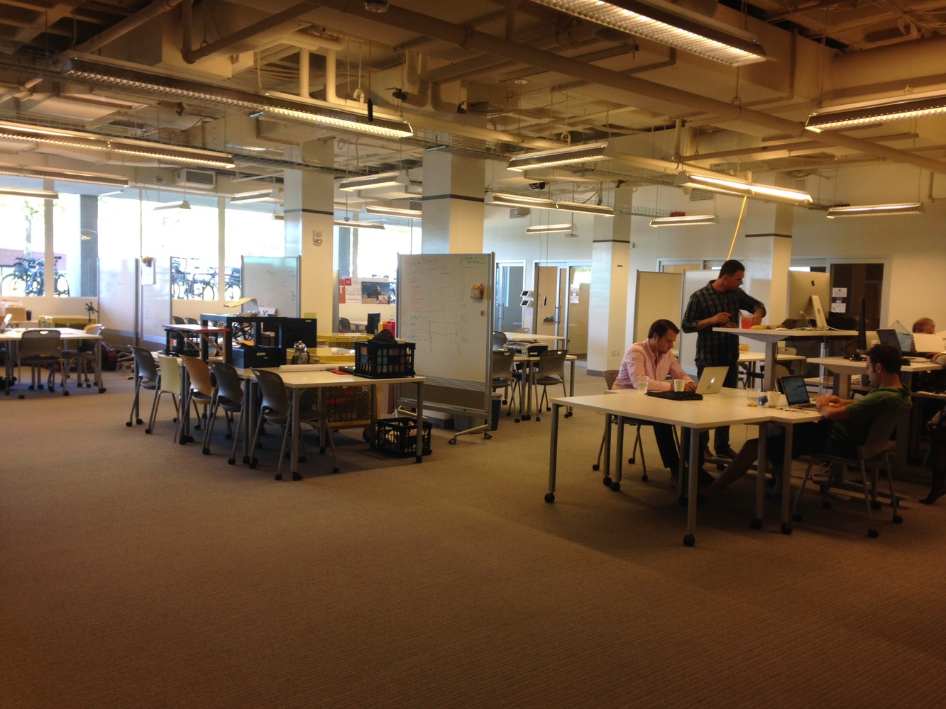 Budding entrepreneurs work at the i-lab.