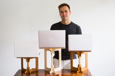 Cover image for Mather House Resident Dean Invents Portable Standing Desk