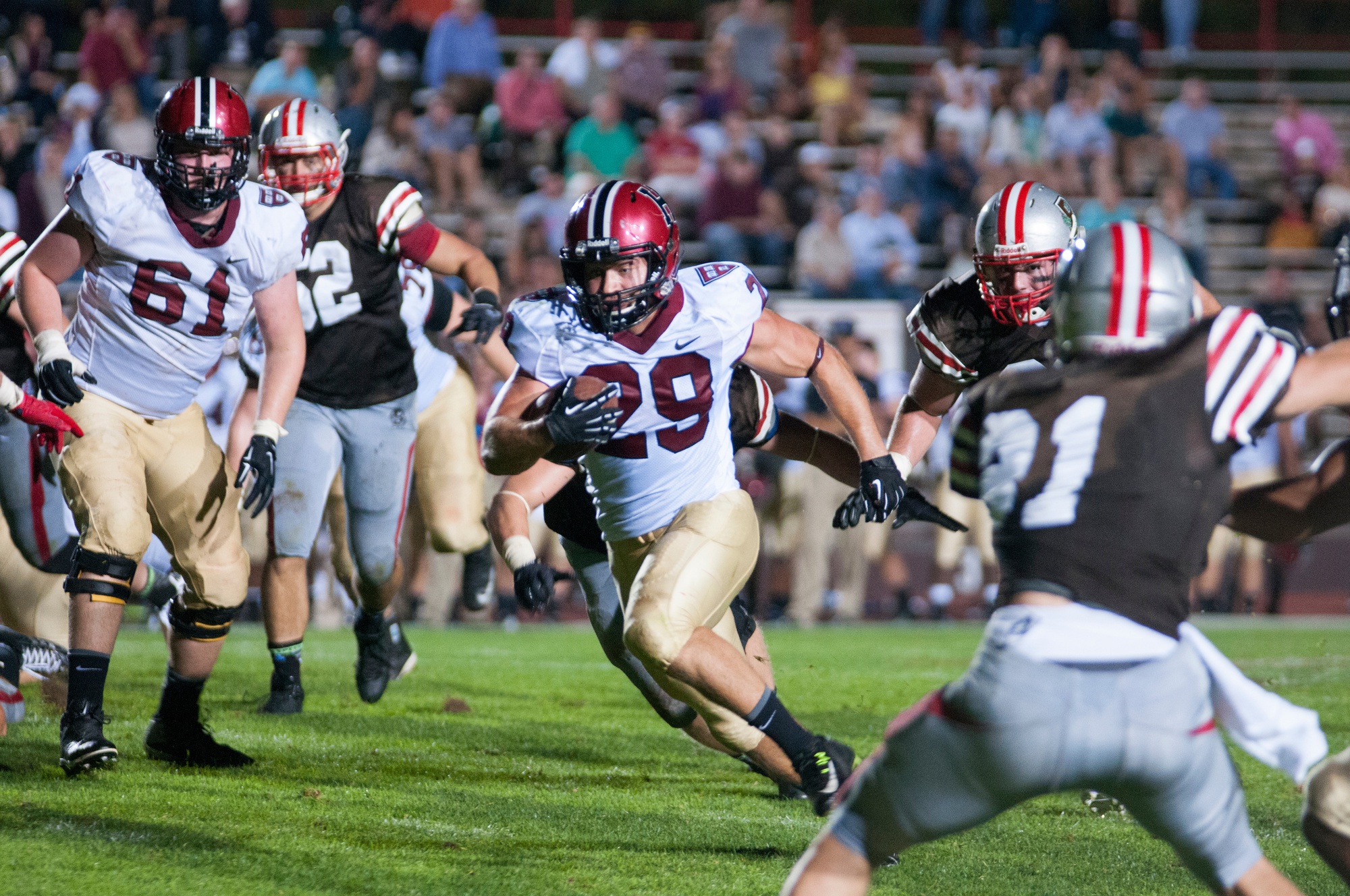 A 43-yard touchdown run marked the highlight of junior Paul Stanton's night as his squad took down Brown, 22-14.