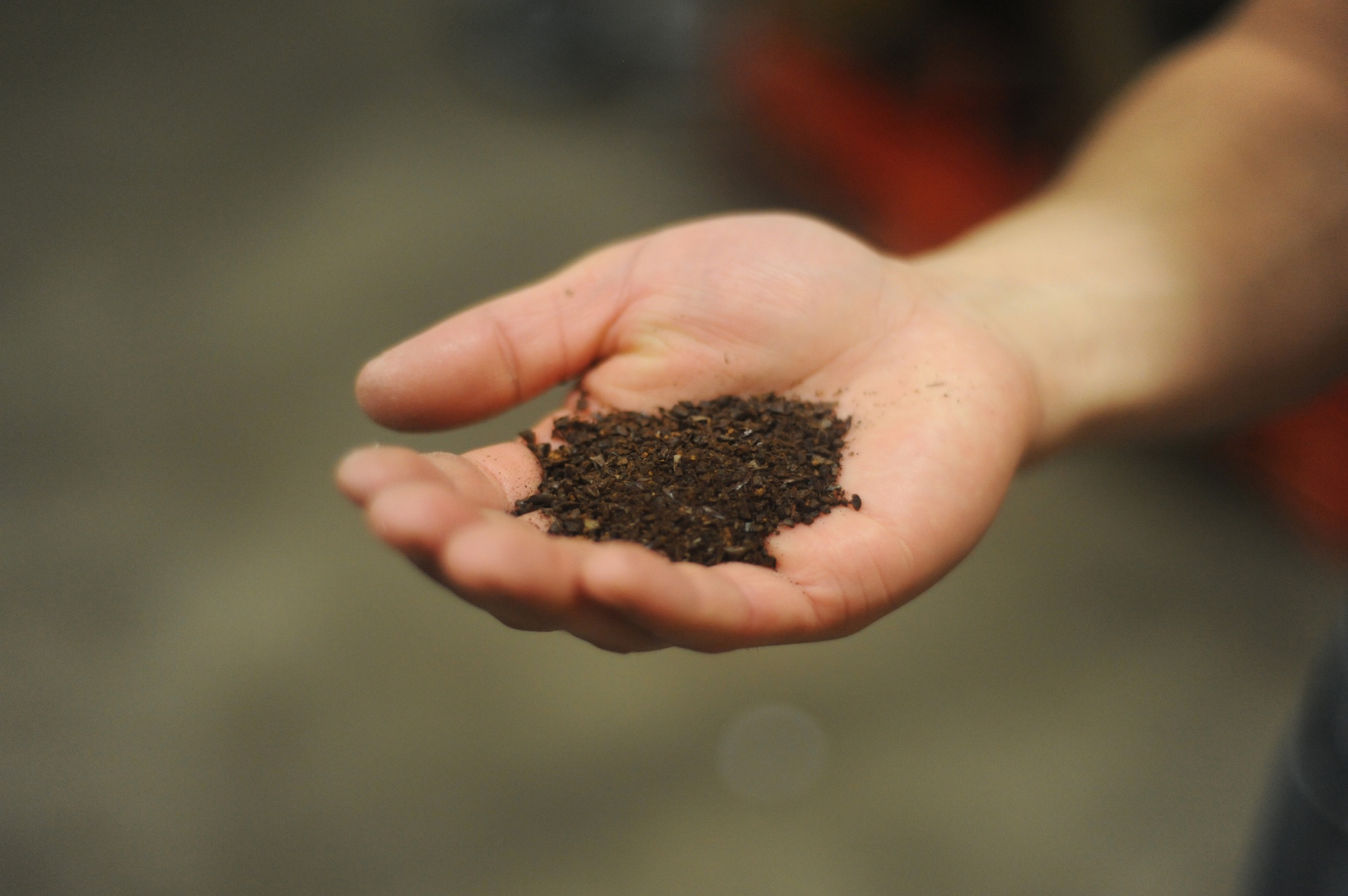Locally-sourced grains are used in the brewing process.
