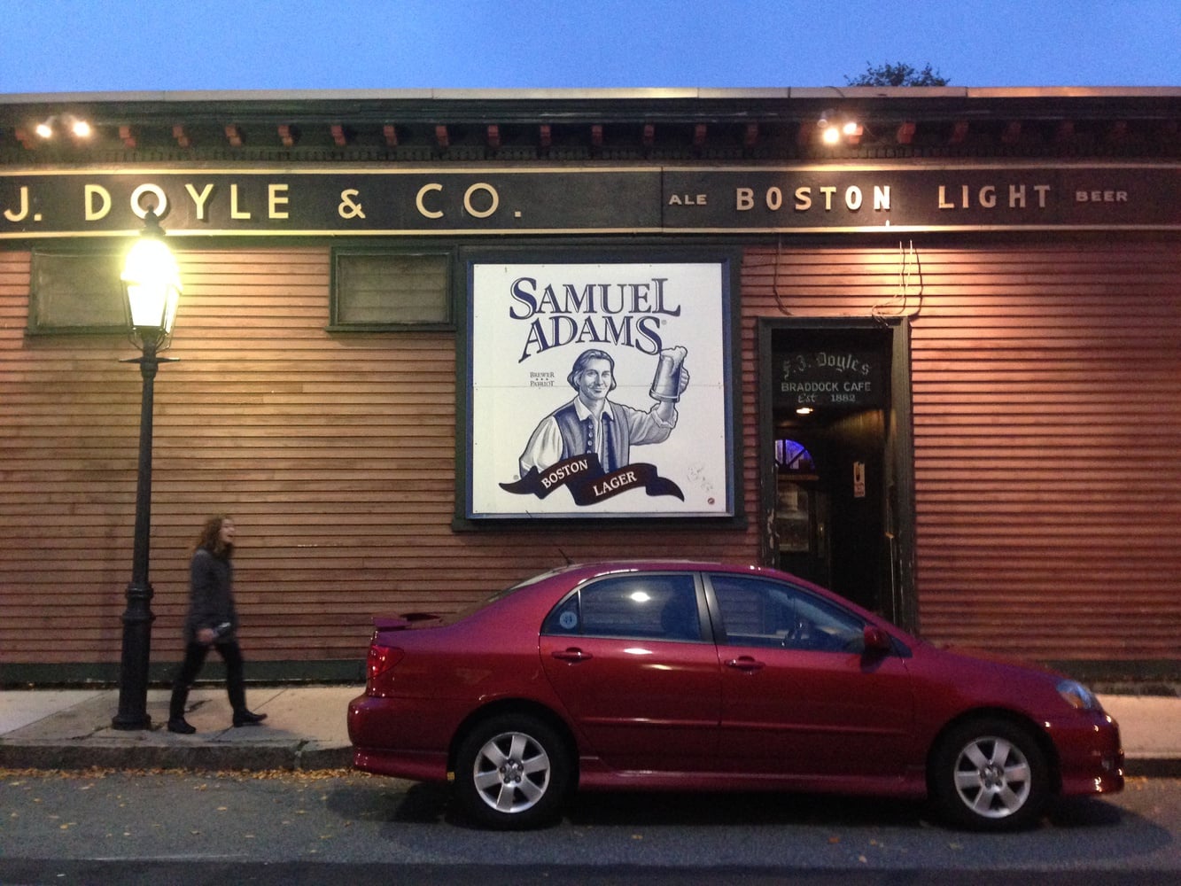 The Samuel Adams "Boston Lager" was first put on tap at Doyle's Cafe located in Jamaica Plain.