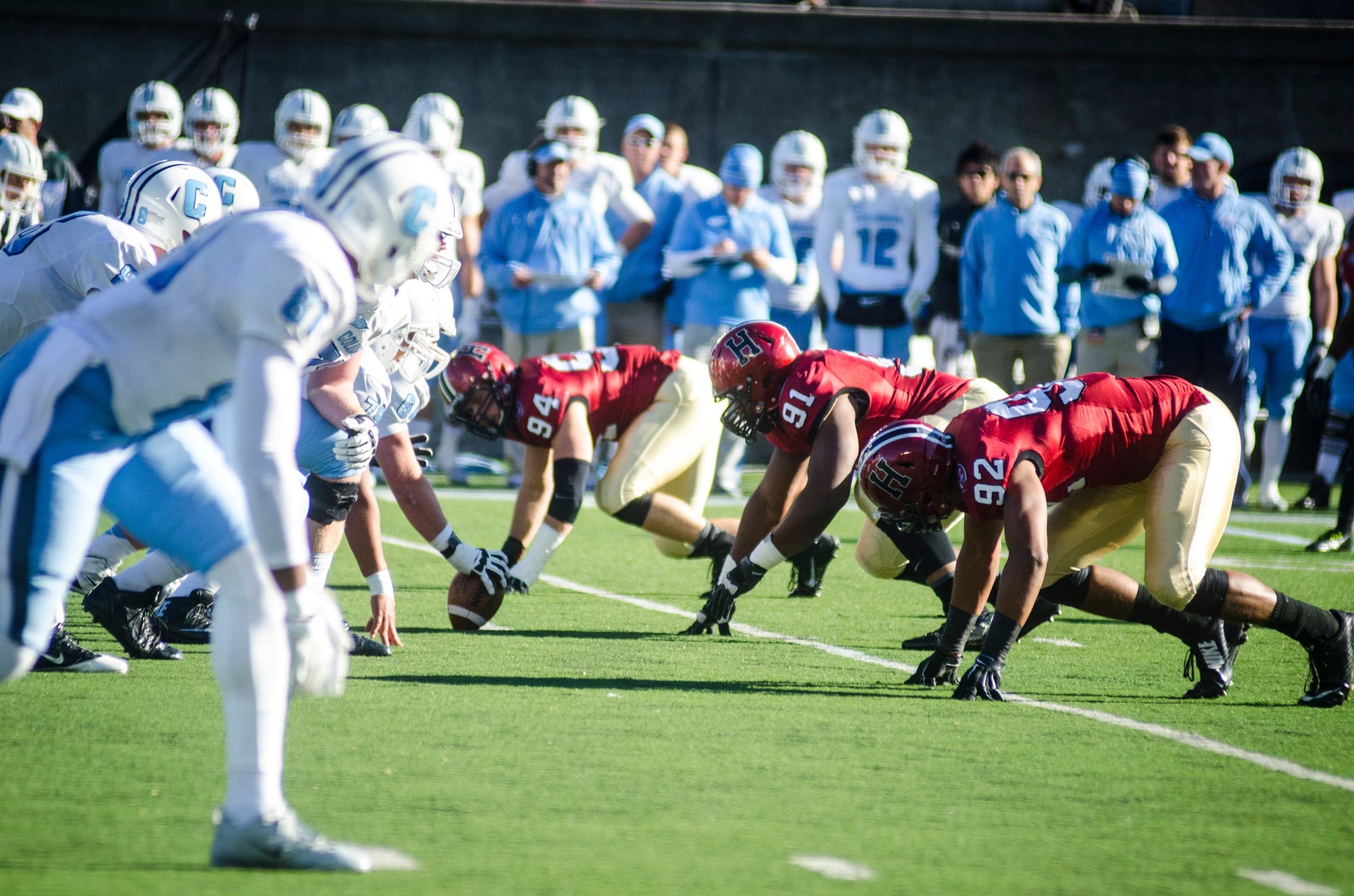 Against a Penn team playing for coach Al Bagnoli's final game at home, Harvard will attempt to clinch a share of the Ivy title.