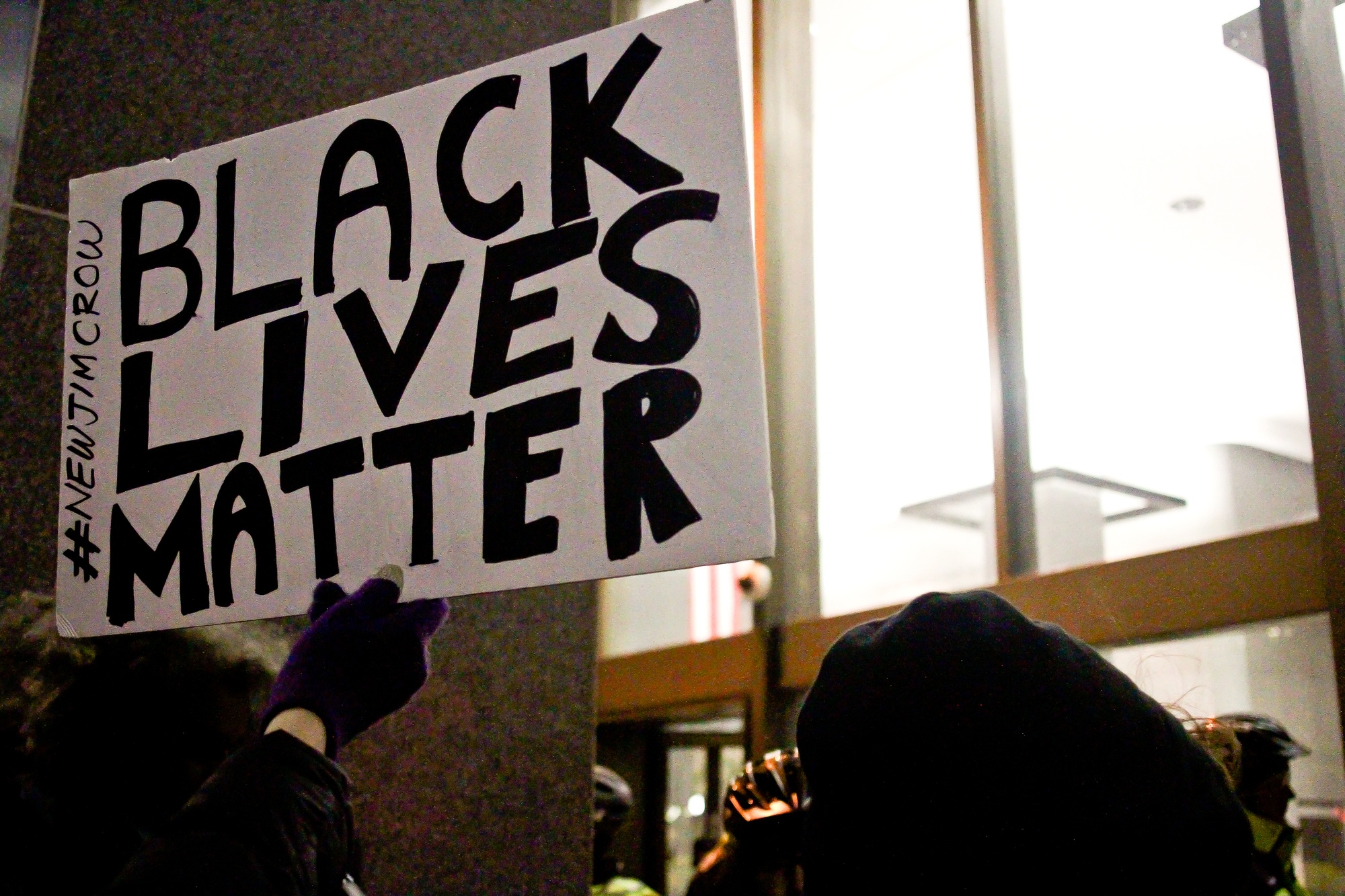 Protesters at the #EnoughIsEnough Eric Garner protest Thursday evening.