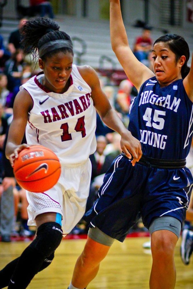 Senior Temi Fagbenle recorded another double-double, but Louisiana Tech held Harvard scoreless for long stretches.