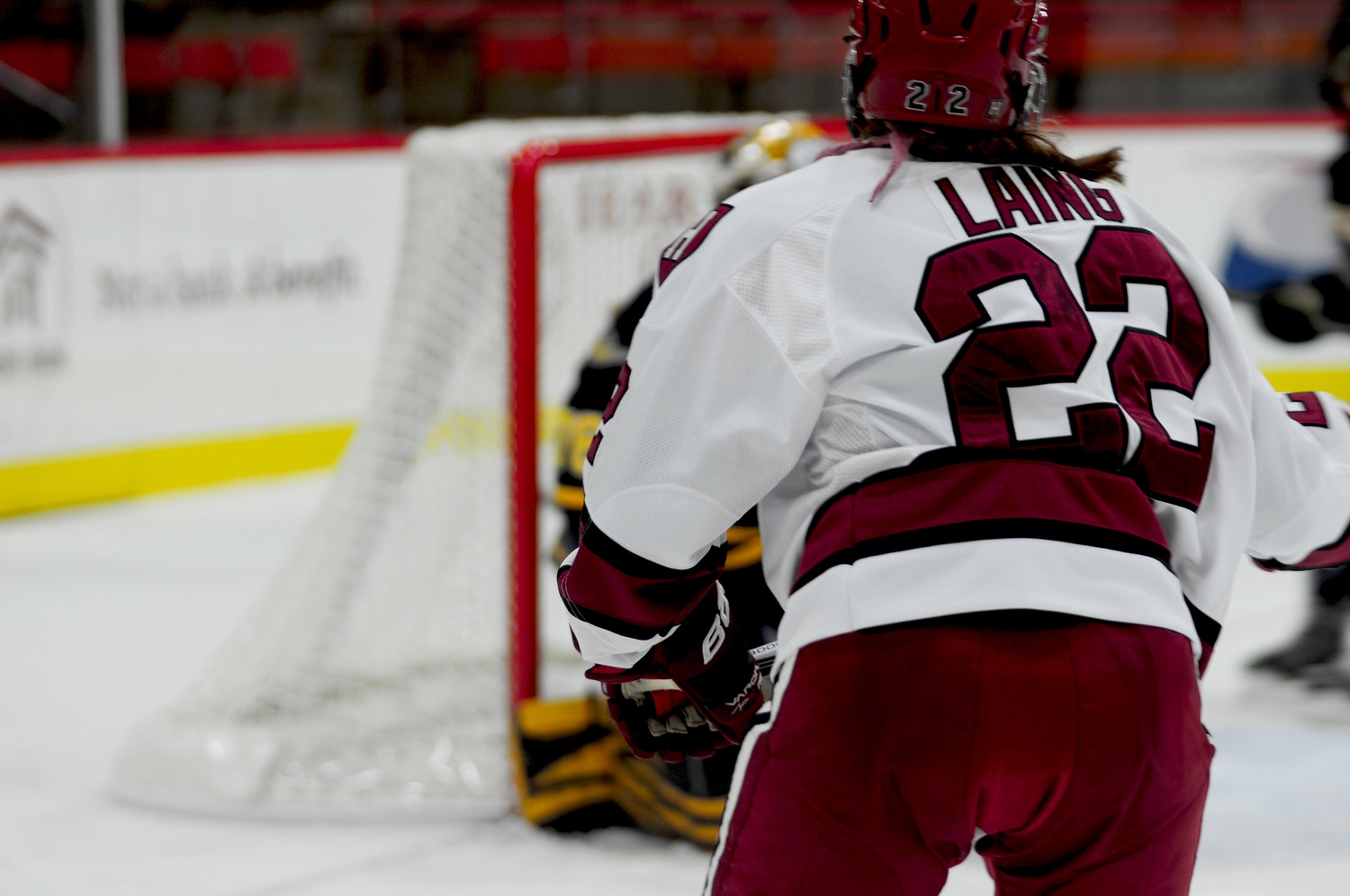 Freshman forward Lexie Laing, shown in previous action, found the back of the net in both of the Crimson's wins over the weekend.