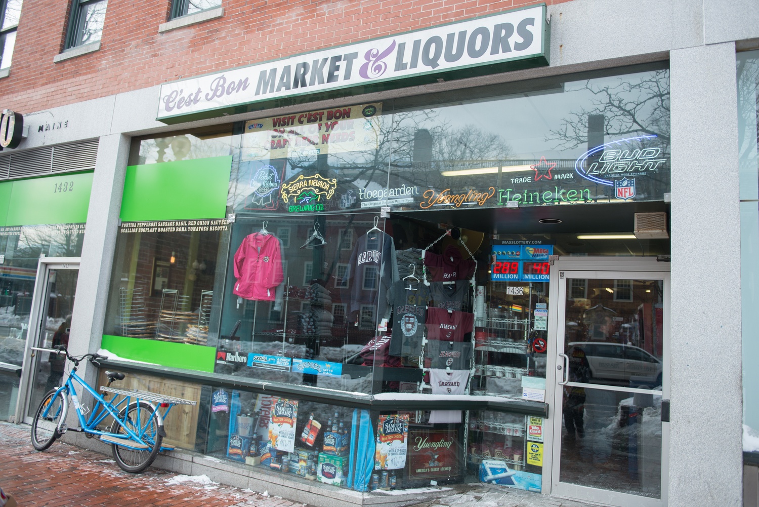 C'est Bon Market & Liquors remained open during blizzard Juno.