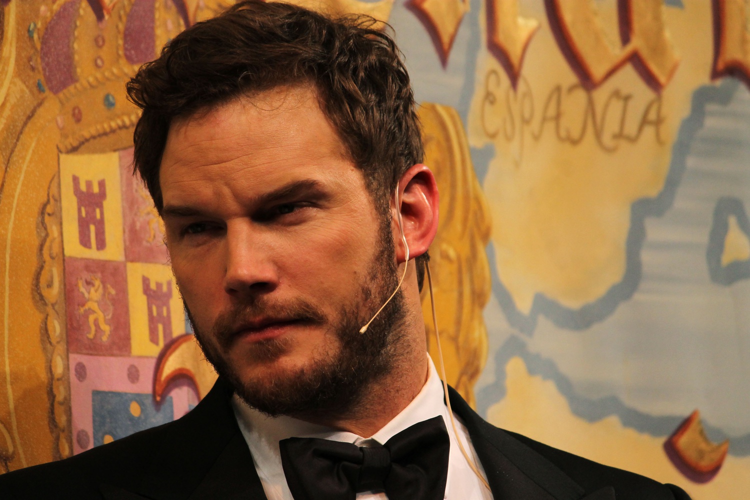 Hasty Pudding Theatricals' Man of the Year, Chris Pratt ponders the upcoming lap dance act in his roast on Friday evening at Farkas Hall. 